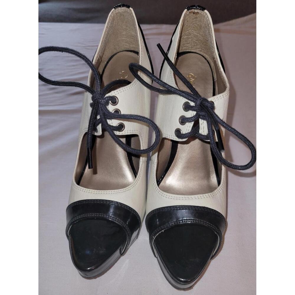 Qupid women's size 7 two tone peep toe 5'' heels